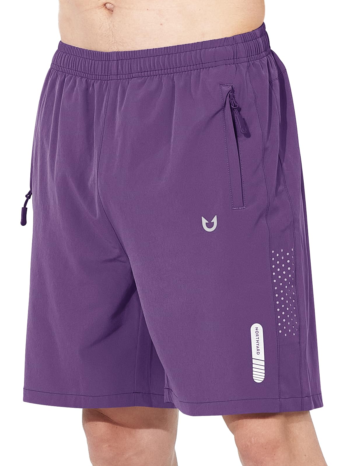 NORTHYARD Men's Athletic Running Shorts Gym Workout 7"/9"/5" Quick Dry Lightweight Sports Basketball Tennis 3 Zipper Pockets