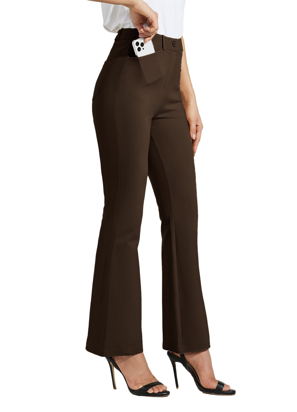 Willit Women's Yoga Dress Pants Bootcut Stretch Work Slacks Office Pants 4 Pockets 28"/29"/30"/31"/33"