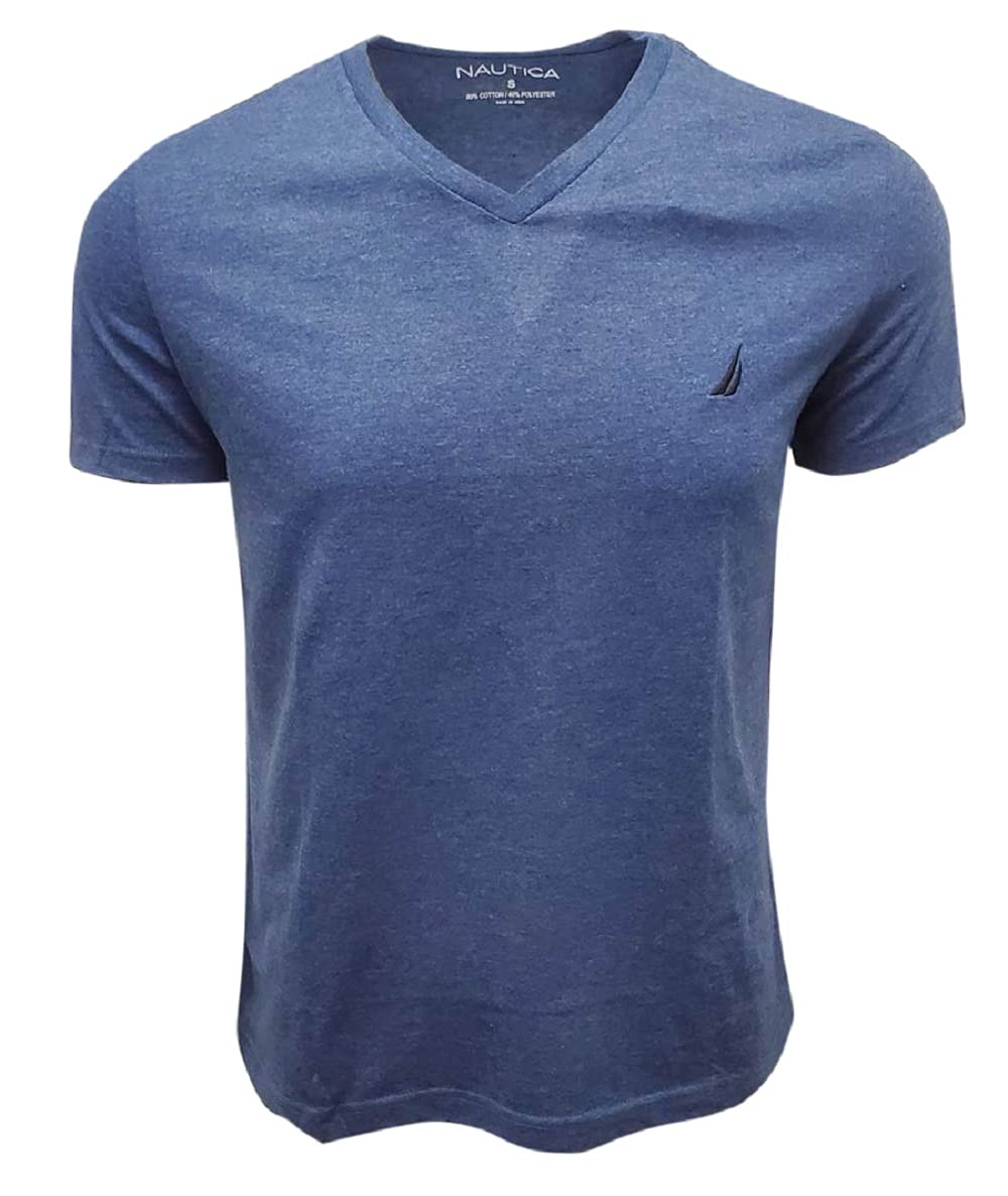 Nautica Mens Short Sleeve Solid Slim Fit V-Neck T-Shirt