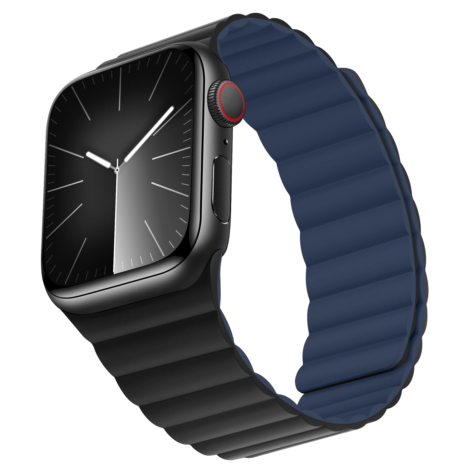 Bisikor Compatible with Apple Watch Band 49 46 45 44 42 41 40 38mm, Double Sided Wearable Silicone Magnetic Strap for iWatch Ultra SE Series 11 10 9 8 7 6 5 4 3 2 1 (38/40/41/42, Beige/Gray)