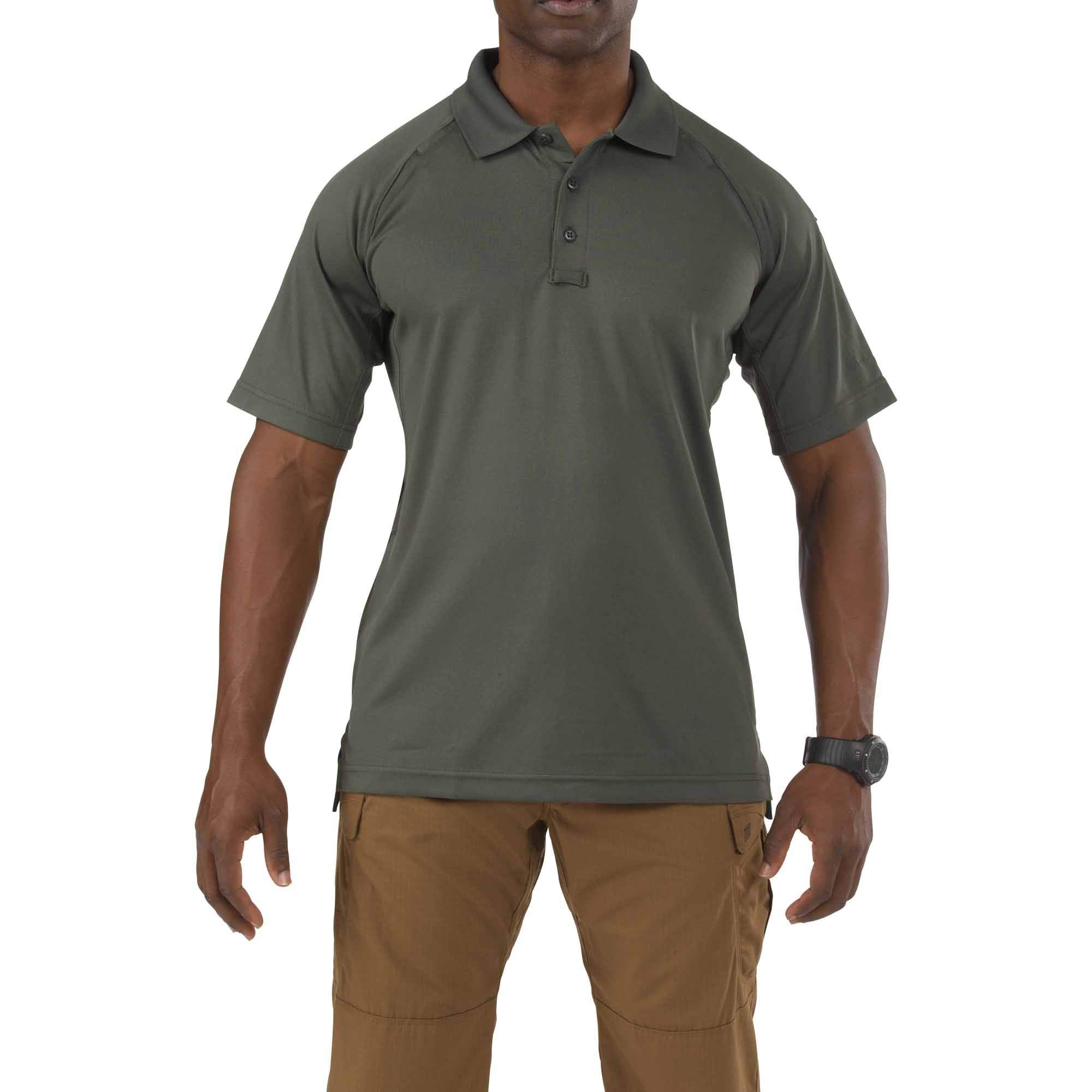 5.11 Tactical Men's Performance Short Sleeve Polo, 100% Polyester, Moisture Wicking, Style 71049
