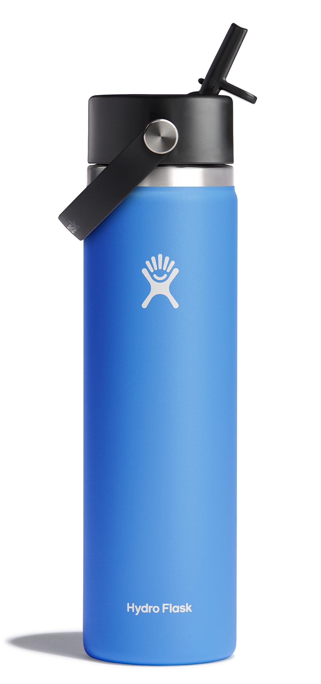Hydro Flask Water Bottle - Insulated Stainless Steel - Wide Straw Lid, Non Spill, Leakproof in 24 Oz Forest Green Arc