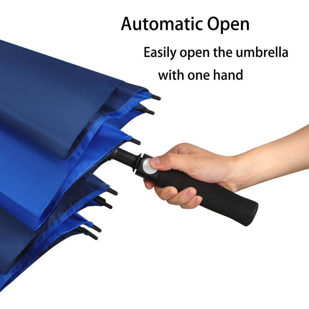 ACEIken Golf Umbrella Large 58/62/68 Inch Automatic Open Golf Umbrella Extra Large Oversize Double Canopy Vented Umbrella Windproof Waterproof for Men and Women