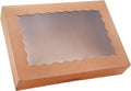 Tcoivs 20-Pack Bakery Boxes with Window, 12" x 8" x 2.5" Cookie Boxes, Treat Boxes, Large Donut Boxes for Muffins and Pastries (Brown)