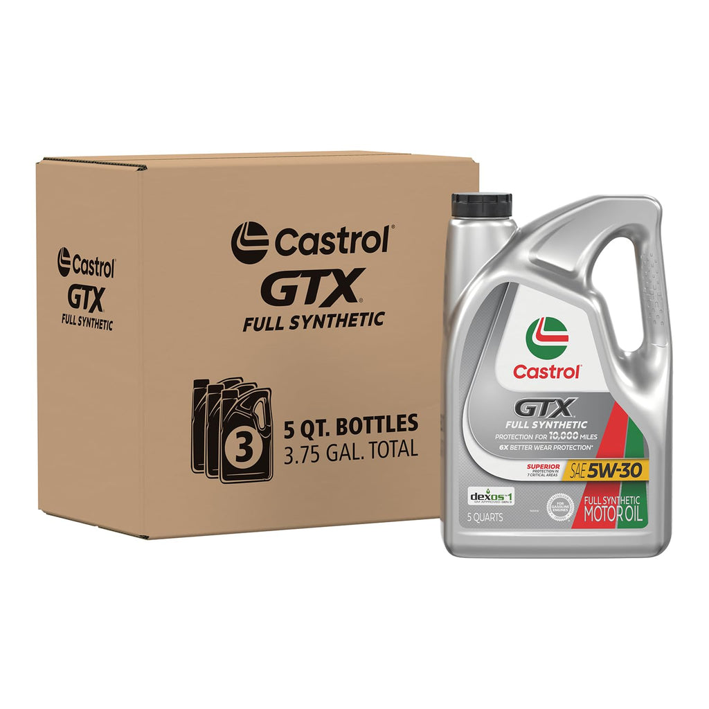 Castrol GTX Full Synthetic 5W-30 Motor Oil, 1 Quart, Pack of 6