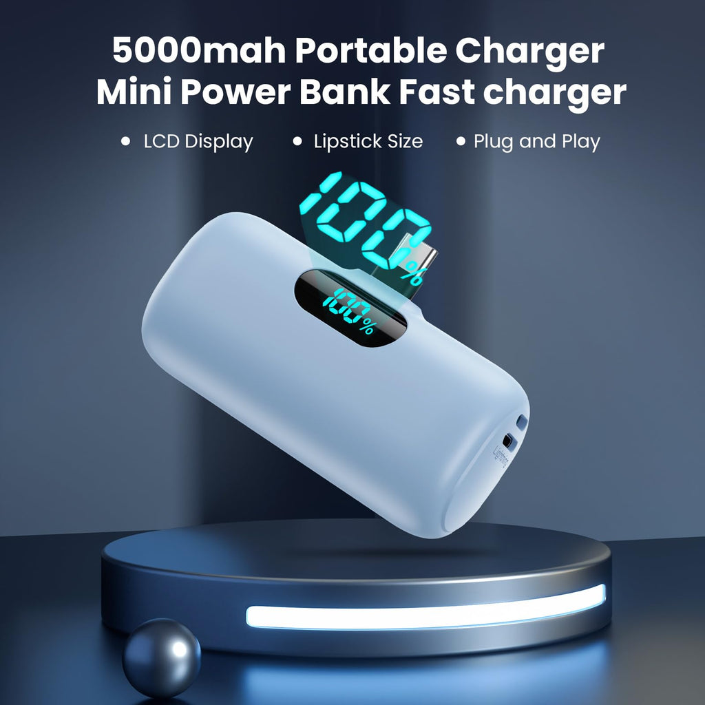 [2-Pack]Portable Charger for iPhone 17/16/15,Mini Power Bank 5000mAh PD USB C Portable Phone Charger,Travel Essential Battery Pack for iPhone 17/17 Air/16/16 pro/15/15 pro Max/Android/Samsung/Moto/LG