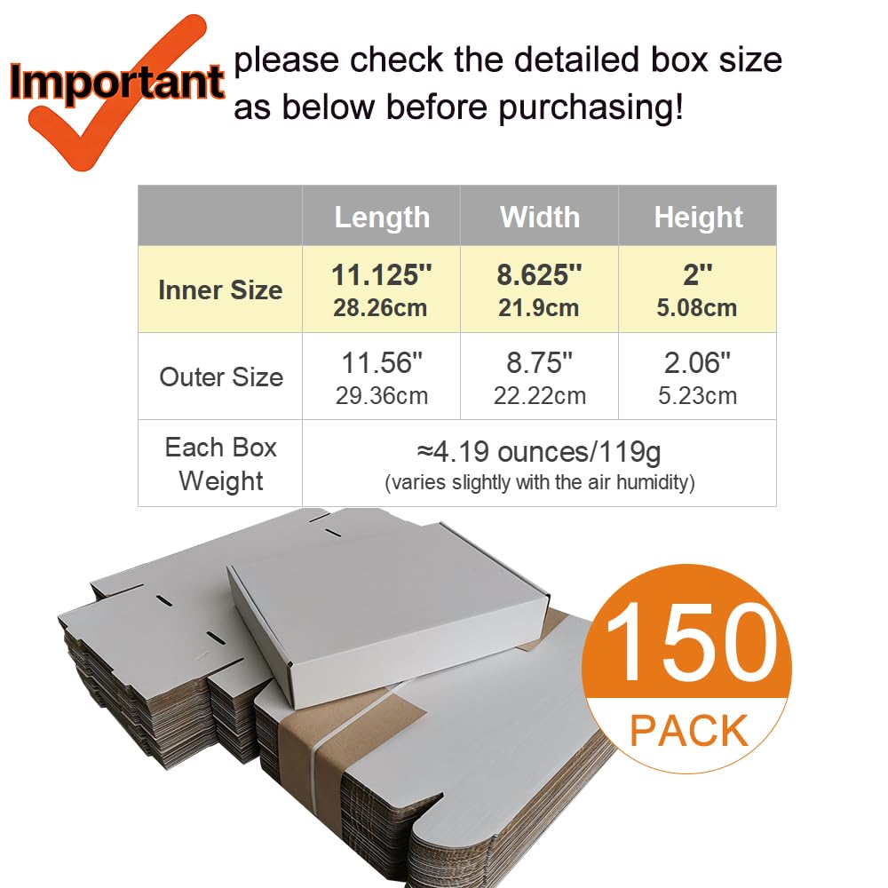 4x4x1'' Small Shipping Boxes 25 Pack, Corrugated Cardboard Mailers for Business, Black (CM441B25)
