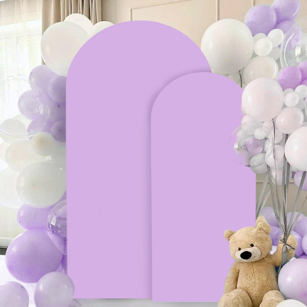 FANPROMS Beige Arch Backdrop Cover Set of 3 Wedding Arch Cover 4x5x6FT Round Top Arch Stand Cover for Fitted Arch Covers Spandex Backdrop Covers Set for Wedding Party Ceremony Decorations