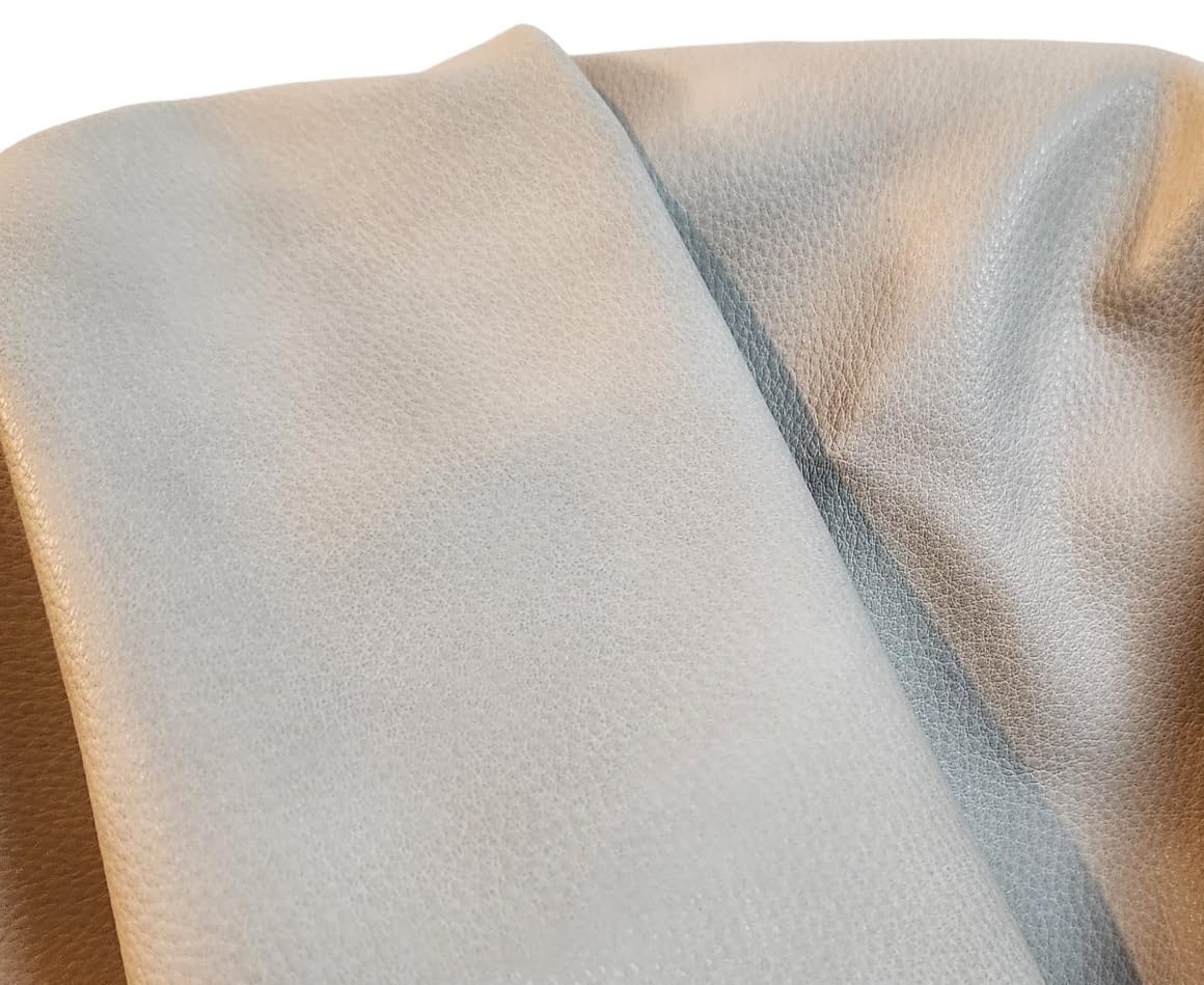 NAT Leathers™ | Acorn Brown Crazy Horse Soft Faux Leather Sheet PU (Peta Approved Vegan) | by The Yard Synthetic Pleather 0.9 mm Thick | 1 Yard (36 x 54 inch) Smooth Upholstery | Acorn, 1 Yard