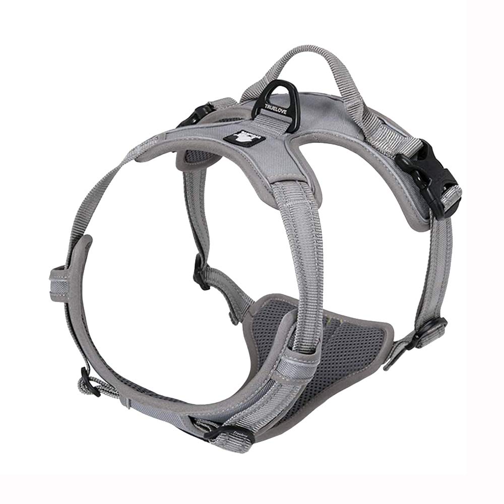 TRUE LOVE Adjustable No-Pull Dog Harness Reflective Pup Vest Harnesses Comfortable Control Brilliant Colors TLH5651(Black,XS)