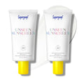 Supergoop! Unseen Sunscreen - SPF 50 - Clear & Invisible Face Sunscreen + Broad Spectrum + Makeup-Gripping Primer - Weightless, Scentless, Oil Free - For All Skin Types & Tones - 2.5 fl oz, 2 Pack