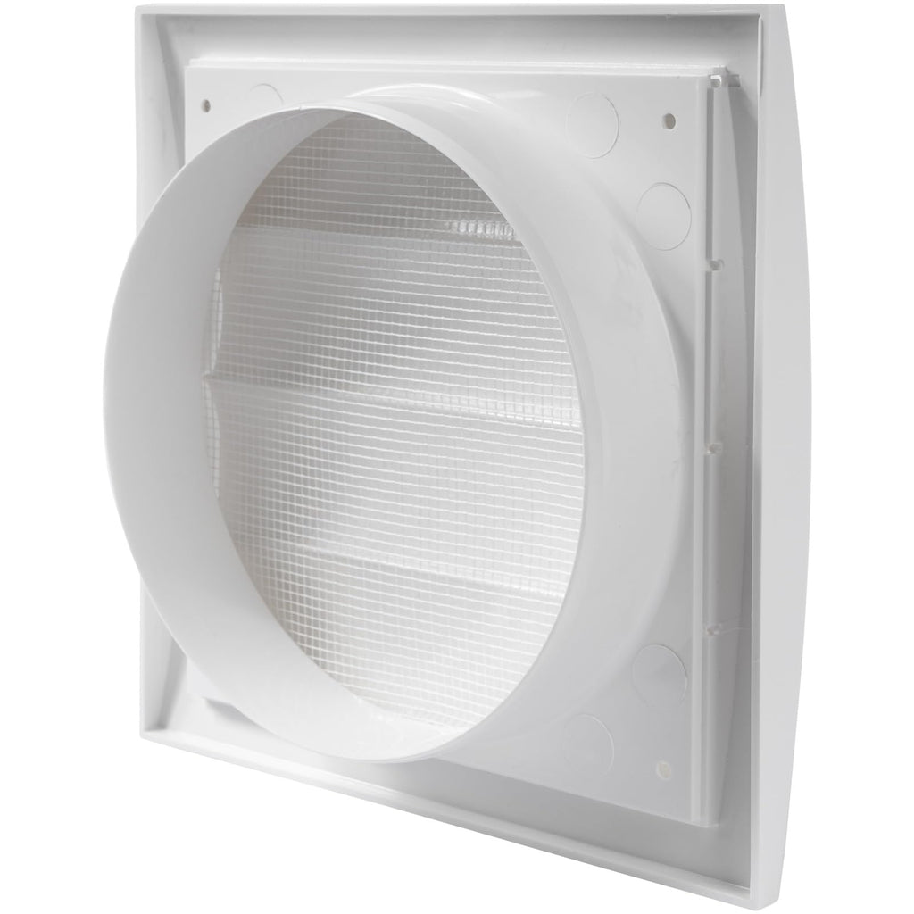 Repa Market 4 Inch Anthracite Dryer Vent Hood/Duct Cover for Walls or Ceiling/ABS Plastic Louvered Air Grille with Built-In Mesh Screen/Exhaust and Dryer Vent Covers for Indoor & Outdoor Use
