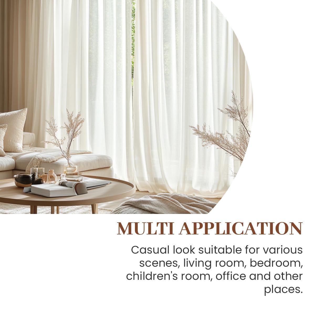 Dreaming Casa Solid Sheer Curtains 84 Inches Long Grey Rod Pocket Voile Draperies for Bedroom Living Room, 2 Panels, Each 42" W x 84" L