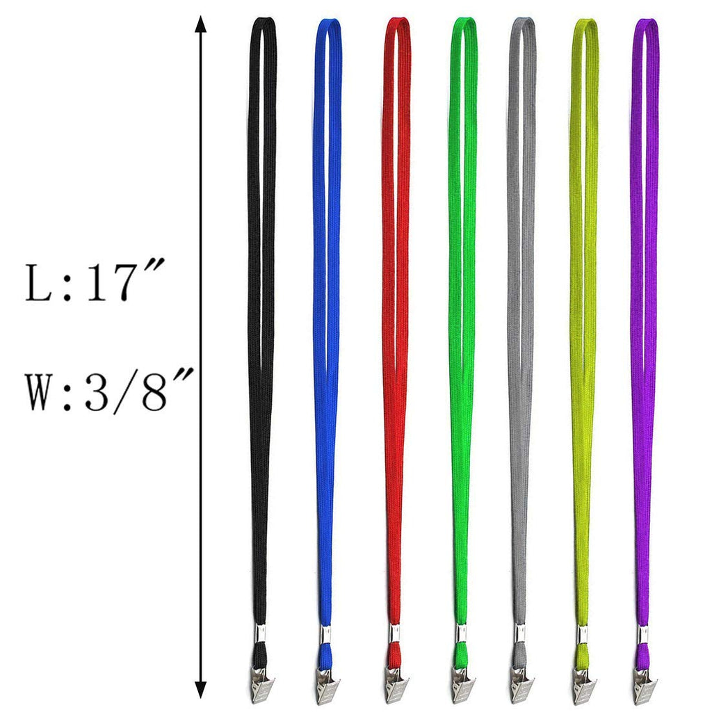 Bird Fiy Black Lanyards 100 Pack Bulk Badge Lanyards with Clip Neck Flat Lanyard with Badge Lanyard Bulldog Clip