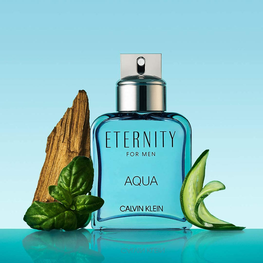 Calvin Klein Eternity Aqua Eau de Toilette for Men - Aquatic fragrance, Top notes: Cucumber, Citrus Cocktail