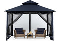 MASTERCANOPY Outdoor Garden Gazebo for Patios with Stable Steel Frame and Netting Walls (9x9,Beige)