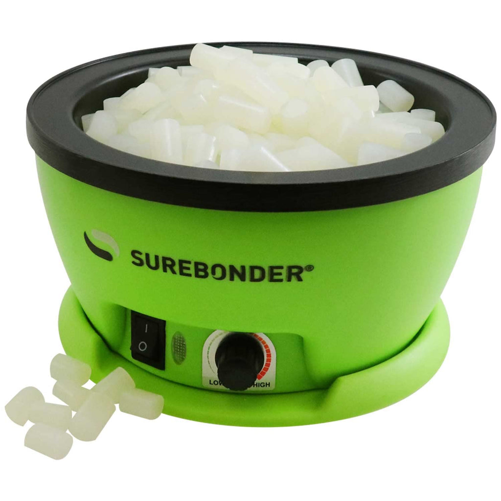 Surebonder B-2001 Less Stringing Skillet Glue Cube Pellets for Crafts and Floral Projects, 1 lb Bag, Use in Surebonder Glue Skillets, Cream Color