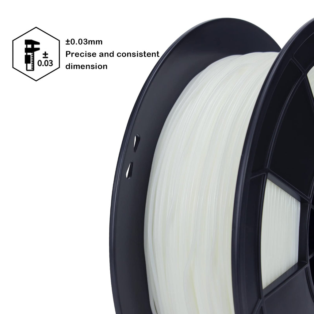 ZIRO TPU Filament 1.75mm 3D Printer Filament, Shore 95A Hardness TPU, Flexible Soft Material, 0.8KG/1.8lbs Spool, Fit Most FDM 3D Printers, Black