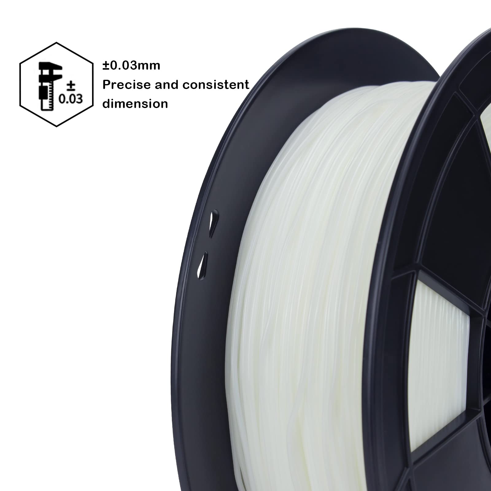 ZIRO TPU Filament 1.75mm 3D Printer Filament, Shore 95A Hardness TPU, Flexible Soft Material, 0.8KG/1.8lbs Spool, Fit Most FDM 3D Printers, Black