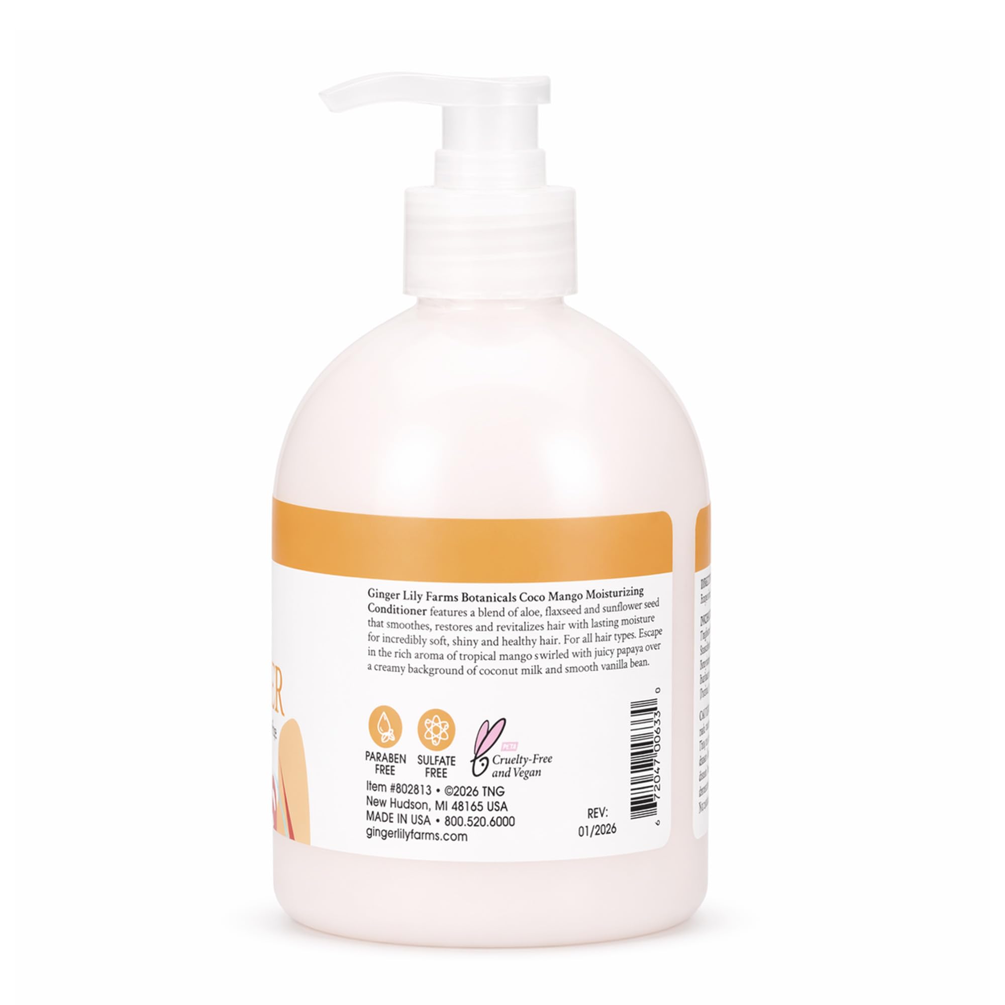 Ginger Lily Farms Botanicals Moisturizing Conditioner for Dry Hair, 100% Vegan & Cruelty-Free, Apple Pear Scent, 1 Gallon Refill (128 fl oz)