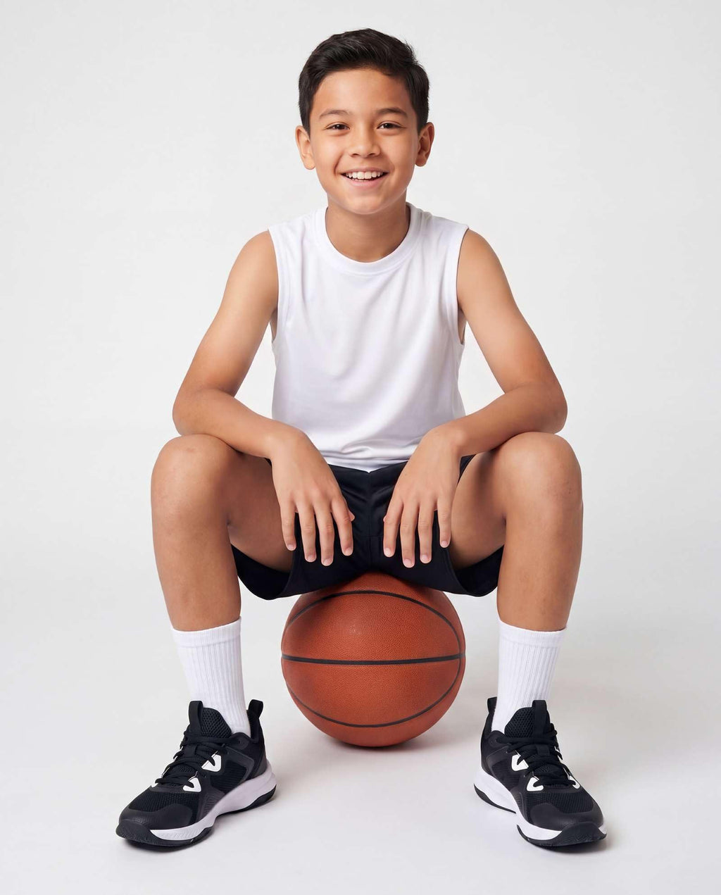 Real Essentials 5 Pack: Boys Dry-Fit Active Athletic Performance Tank Top