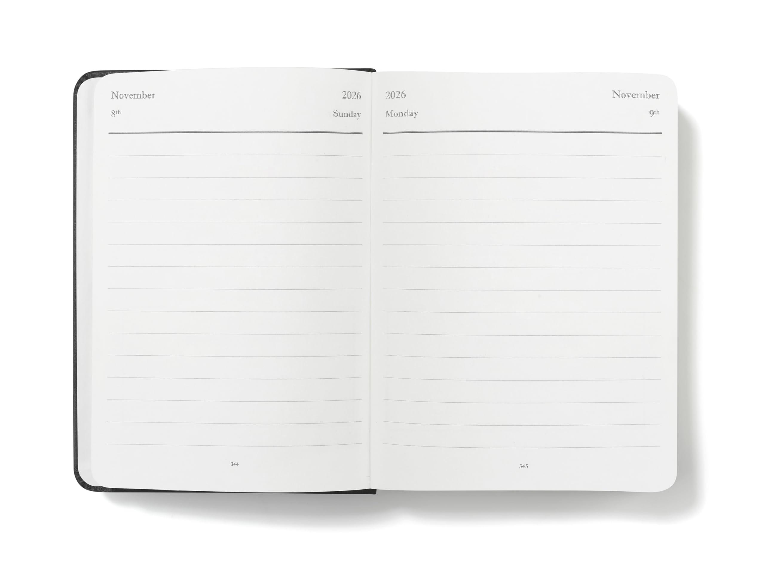 Wykeham's Executive 2026 Daily Journal Planner – US Public Holidays & Format – Customization Available (Brown, 6" x 4.5")