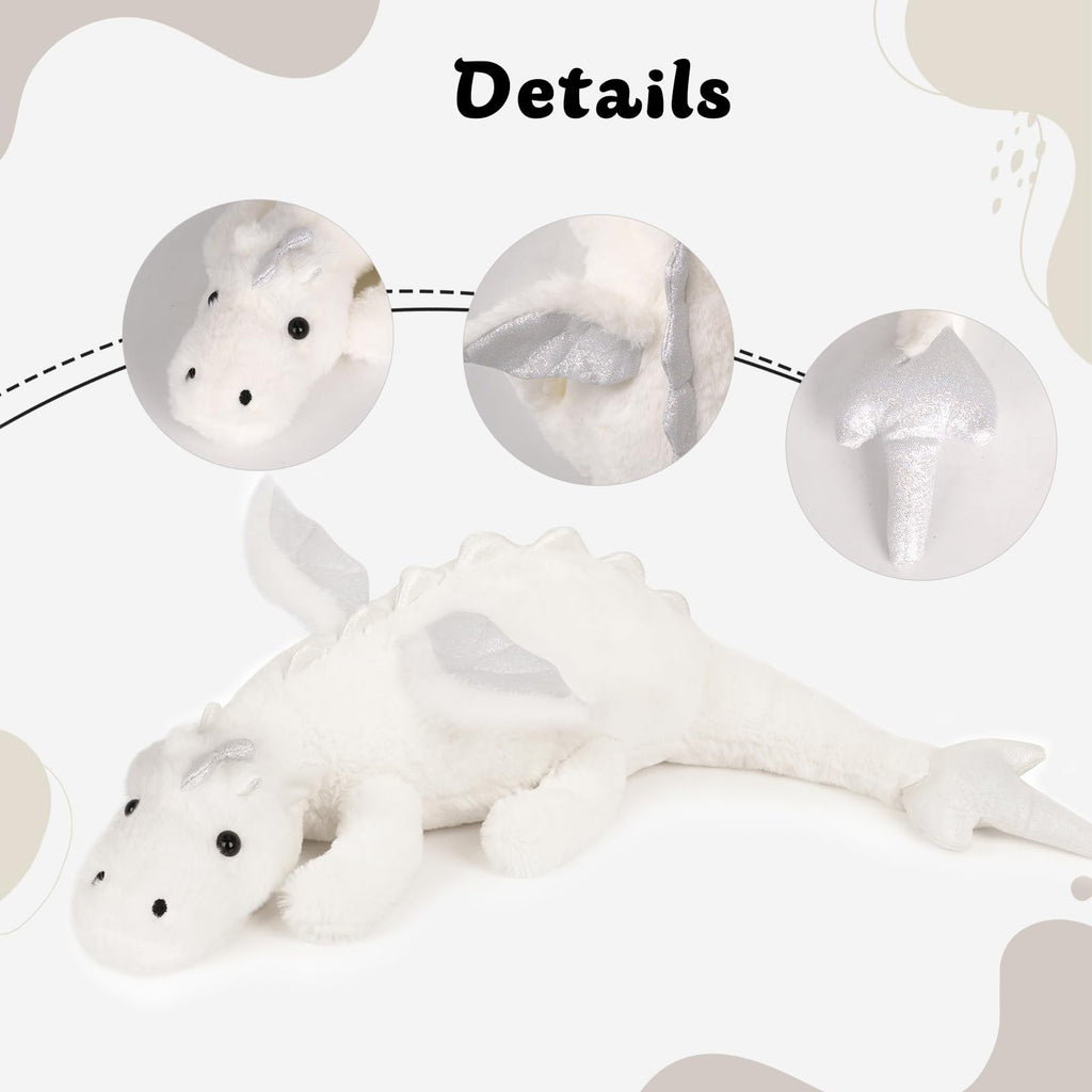 YOUBLEK 27.5 in 2Lb Weighted Stuffed Animals,Cute Plush Dragon,Weighted Stuff Dinosaur Toy for Kids Adult Gift or Decoration