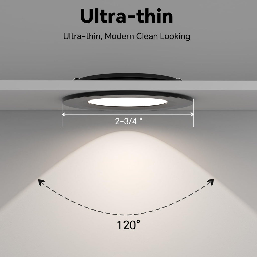 acegoo RV 2.75" Recessed LED Ceiling Light 12V Ultra-Thin Puck Light, Dimmable RV Lights Interior for Camper Van Truck Motorhome Boat Sailboat Roof Under Cabinet Lighting, 6 Pack (White,Cool White)
