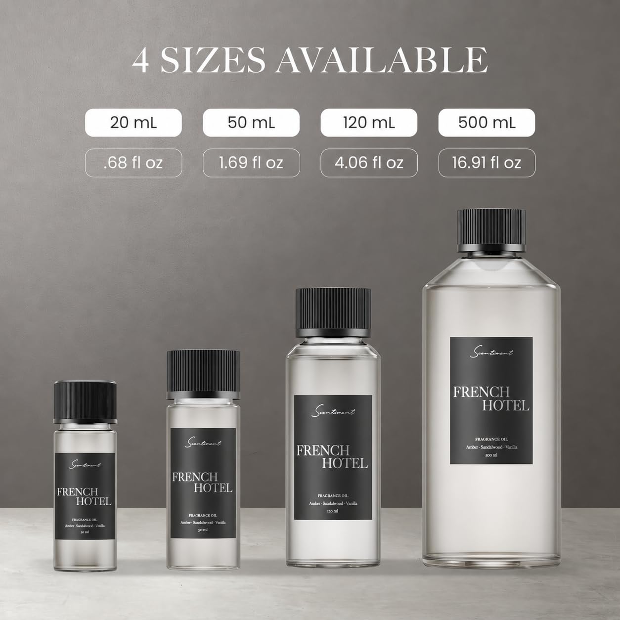 Scentiment French Hotel Diffuser Oil - Premium Hotel Scent with Notes of Clove, Patchouli & Sandalwood Home Scent, Aromatherapy Fragrance Oil Diffuser Refill - 0.68 fl oz (20 mL)