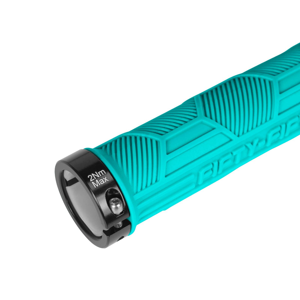 FIFTY-FIFTY Double Lock-On Mountain Bike Grips, Bicycle Handlebar Locking Grips, Non-Slip MTB Handle