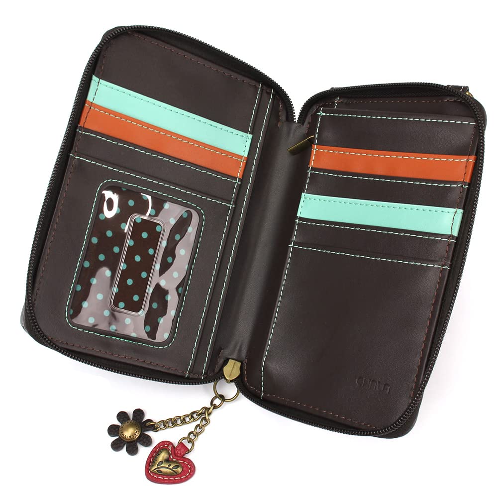 CHALA Wallet Crossbody Cell Phone Purse - Women Faux Leather Multicolor Handbag with Adjustable Strap
