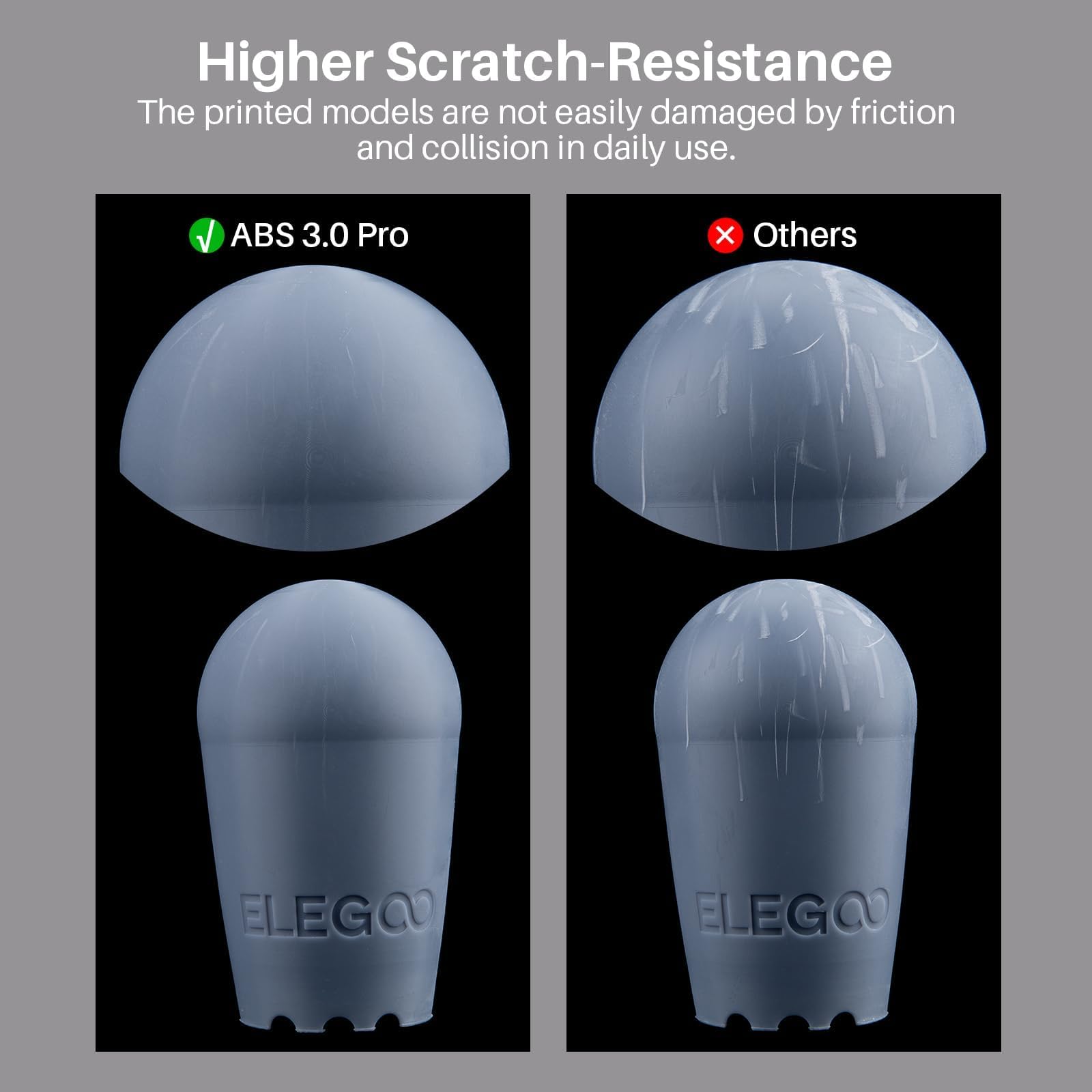 ELEGOO ABS-Like Resin 3.0 Pro, Higher Scratch-Resistance 3D Printing Photopolymer Resin, 405nm UV Resin for MSLA/DLP/LCD Printers Fast Curing High Precision Non-Brittle, Beige 1000g