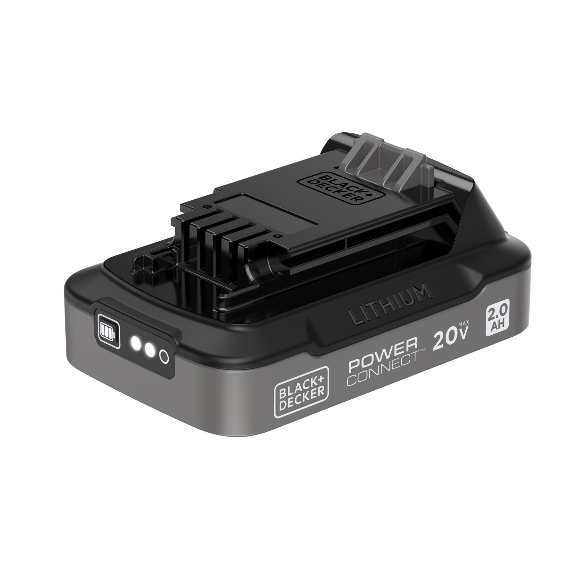 BLACK+DECKER 20V MAX POWERCONNECT 2.0 Ah Battery with State of Charge Indicator Light (LBD2020S)