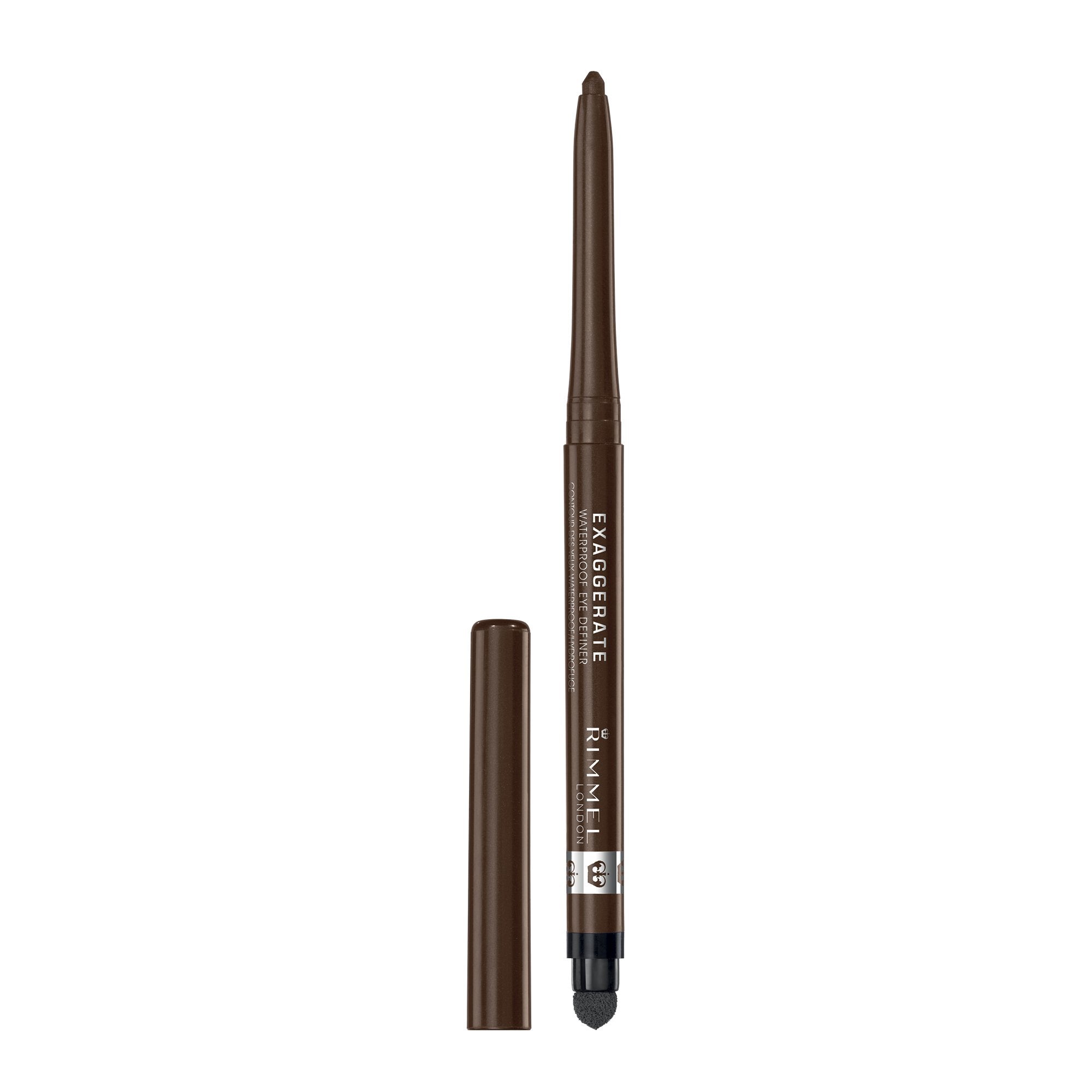 Rimmel London Exaggerate Waterproof Eye Definer Eyeliner, Highly Pigmented, Long-Wearing, Built-In Smudger, 230, Deep Ocean, 0.01oz