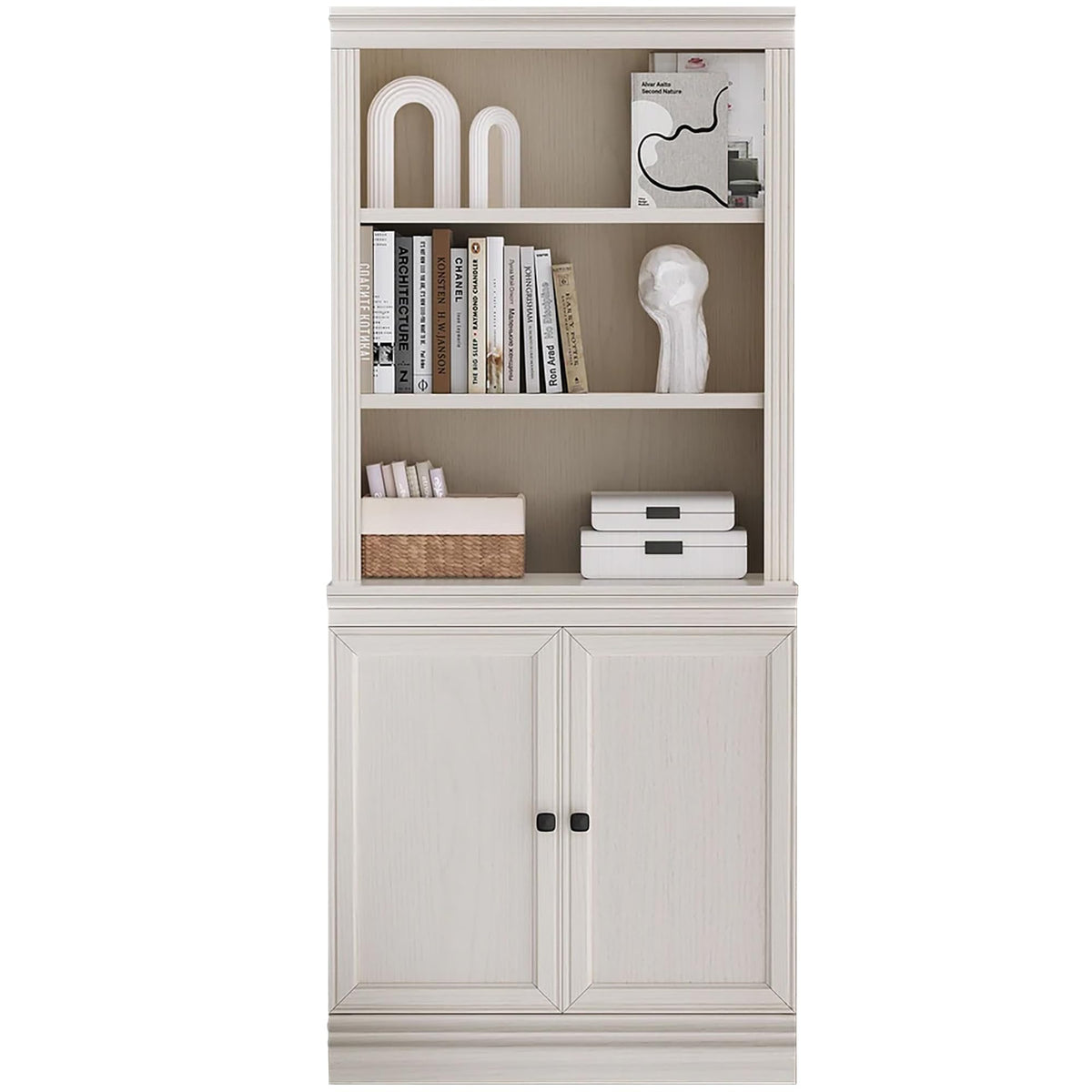 JAHRSTIM Halston Bookshelf, 5-Tier Tall Deep Storage Shelf, Adjustable Open Shelving Unit Closet Organizer and Storage for Living Room Home Office Bedroom, Modular Deep Bookcase Bookshelves