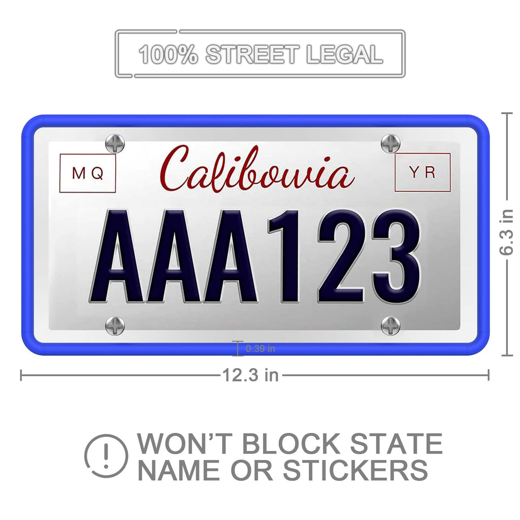 QiqaMole 2 Pack License Plate Frame Include 1 Silicone License Plate Frame and 1 Crystal License Plate Cover with Rhinestone Crystal Diamond Screw Set Car Bling License Plate Frame (Black + AB Color)