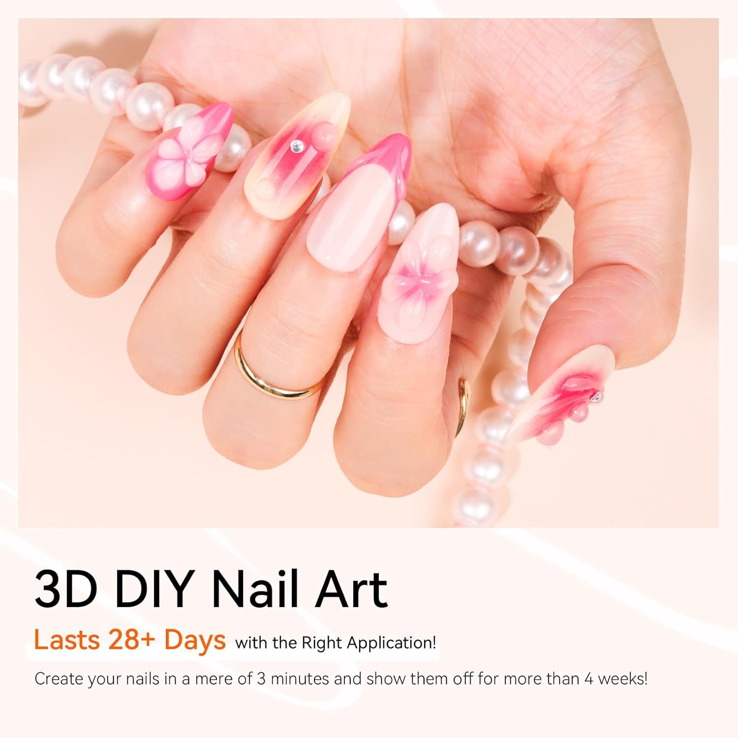 Makartt Rhinestone Glue for Nails: Super Strong Gel Nail Glue for Nail Charms Gems Decorations, 3D Gel Nail Art Bling Jewel Diamonds for Salon & DIY Manicure, 30ML UV Lamp Cured Need Beauty Gifts