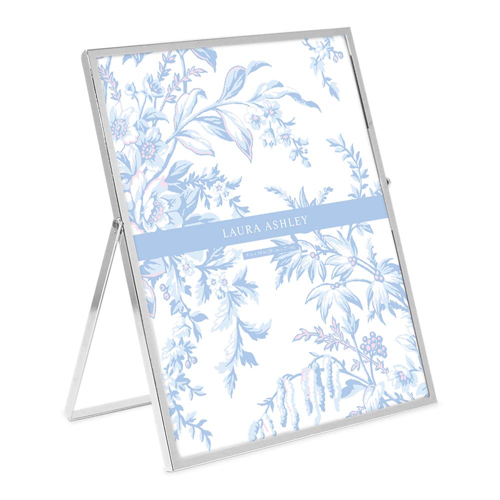 Laura Ashley 2x3 Rose Gold Flat Metal Picture Frame (Vertical) with Pull-Out Easel Stand, Made for Tabletop, Counterspace, Shelf and Desk (2x3, Rose Gold)