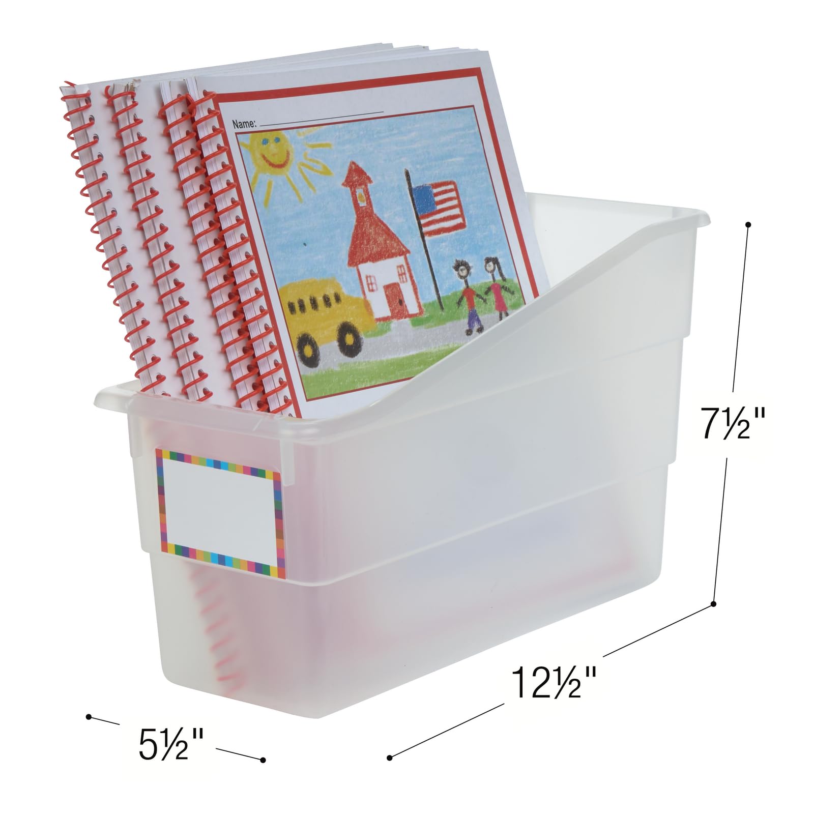 Really Good Stuff Durable Book & Binder Holders - 6 Pack - Black