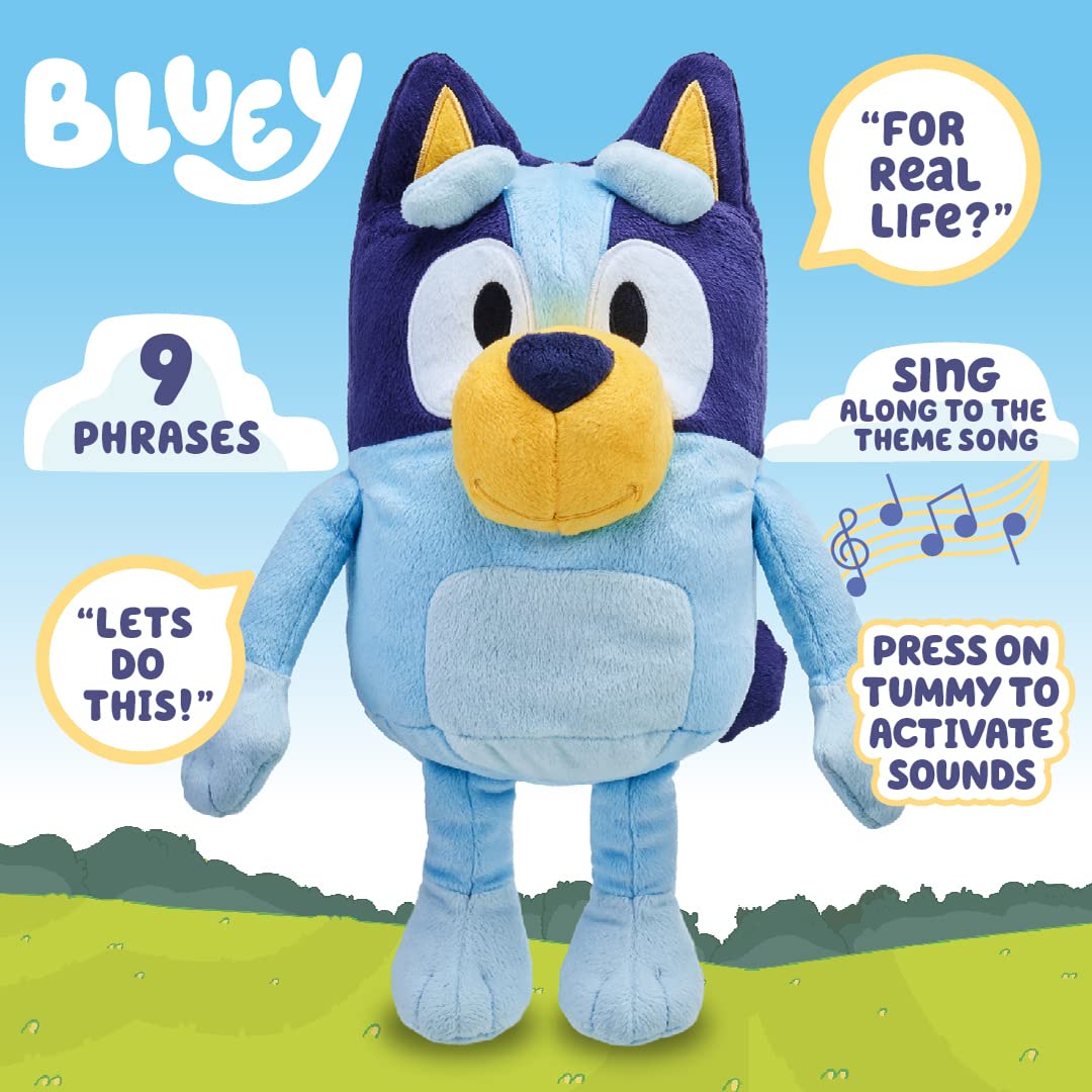 Bluey 17143 SFX, Feature, Interactive, Talking, 13" Plush, 17137
