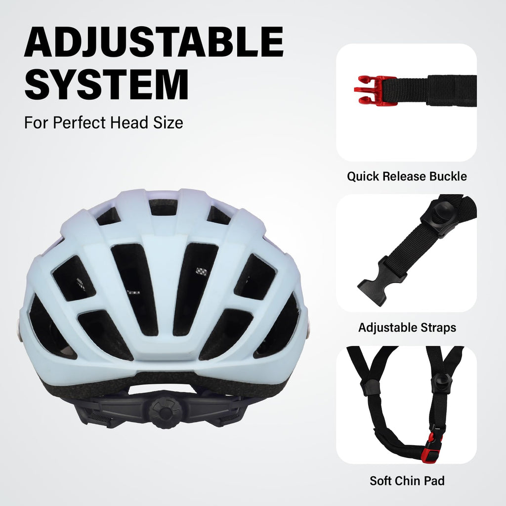 Youth Adult Road Bike Helmet, Men Women Adjustable Mountain Bicycle Helmet with Detachable Visor, 2 Sizes for Age 8-14+ Youth, Kids, Adult