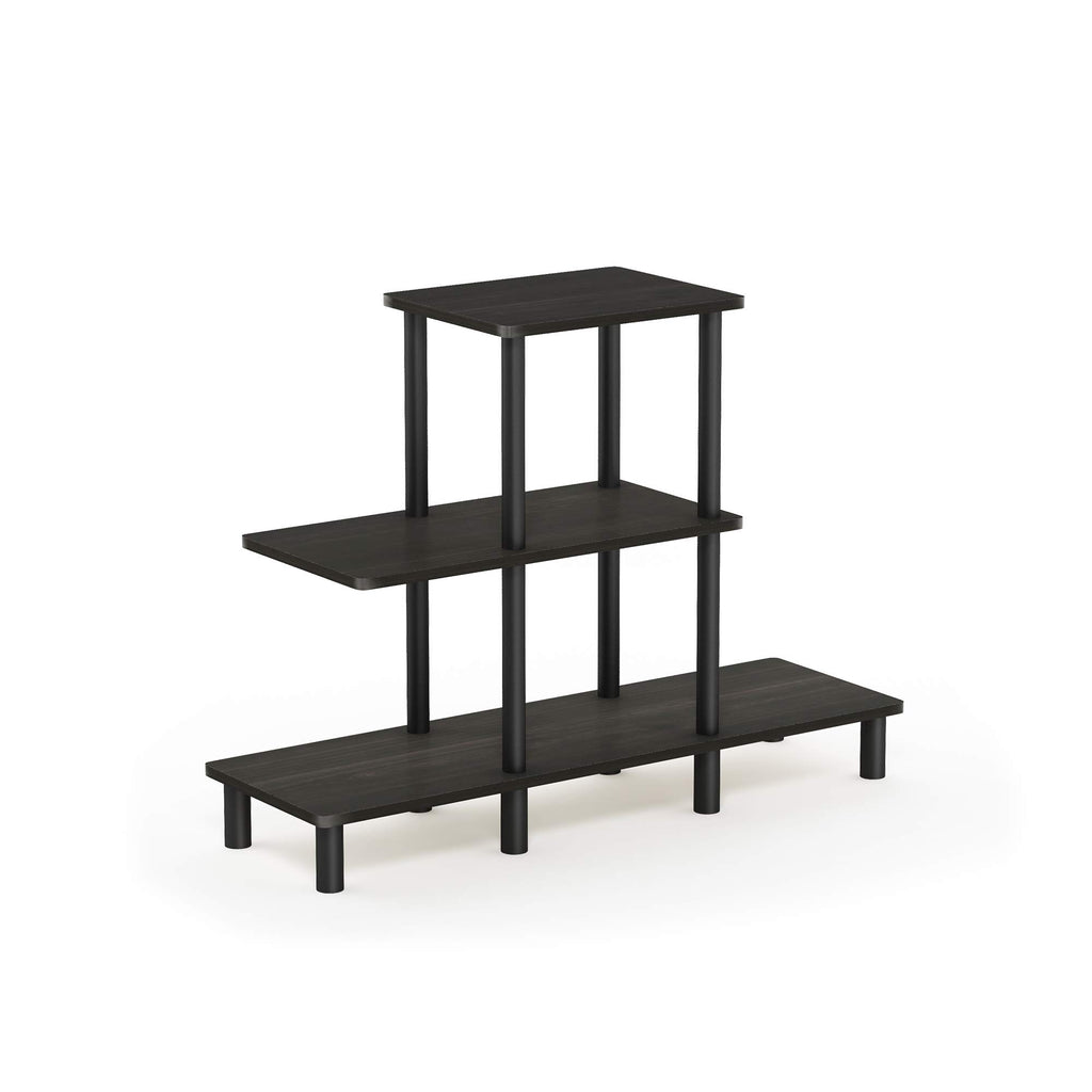 Furinno Turn-N-Tube 4-Tier Design Display Rack, Espresso/Black