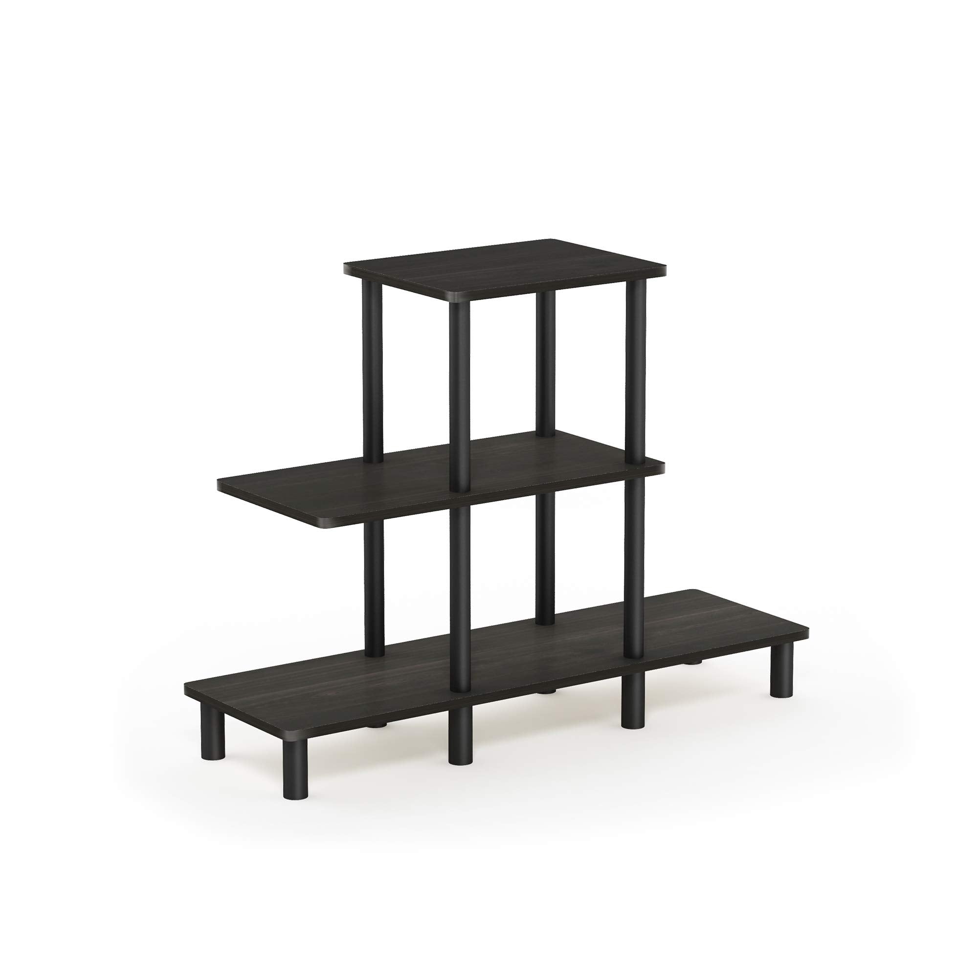 Furinno Turn-N-Tube 4-Tier Design Display Rack, Espresso/Black