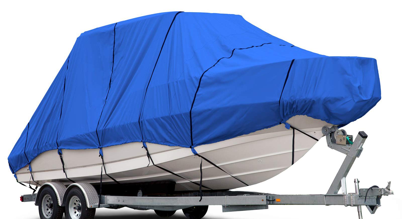 Budge B-620-X6 Blue 20'-22' Long (Beam Width up to 106") 600 Denier Waterproof Breathable Hard/T-Top Boat Cover