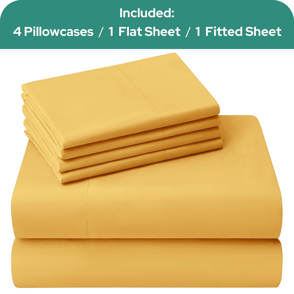 HOMEIDEAS Full Size Bed Sheets - 6 Piece Set (Aqua Blue) - Extra Soft Brushed Microfiber 1800 Bedding Sheets, Deep Pocket, Wrinkle & Fade Free