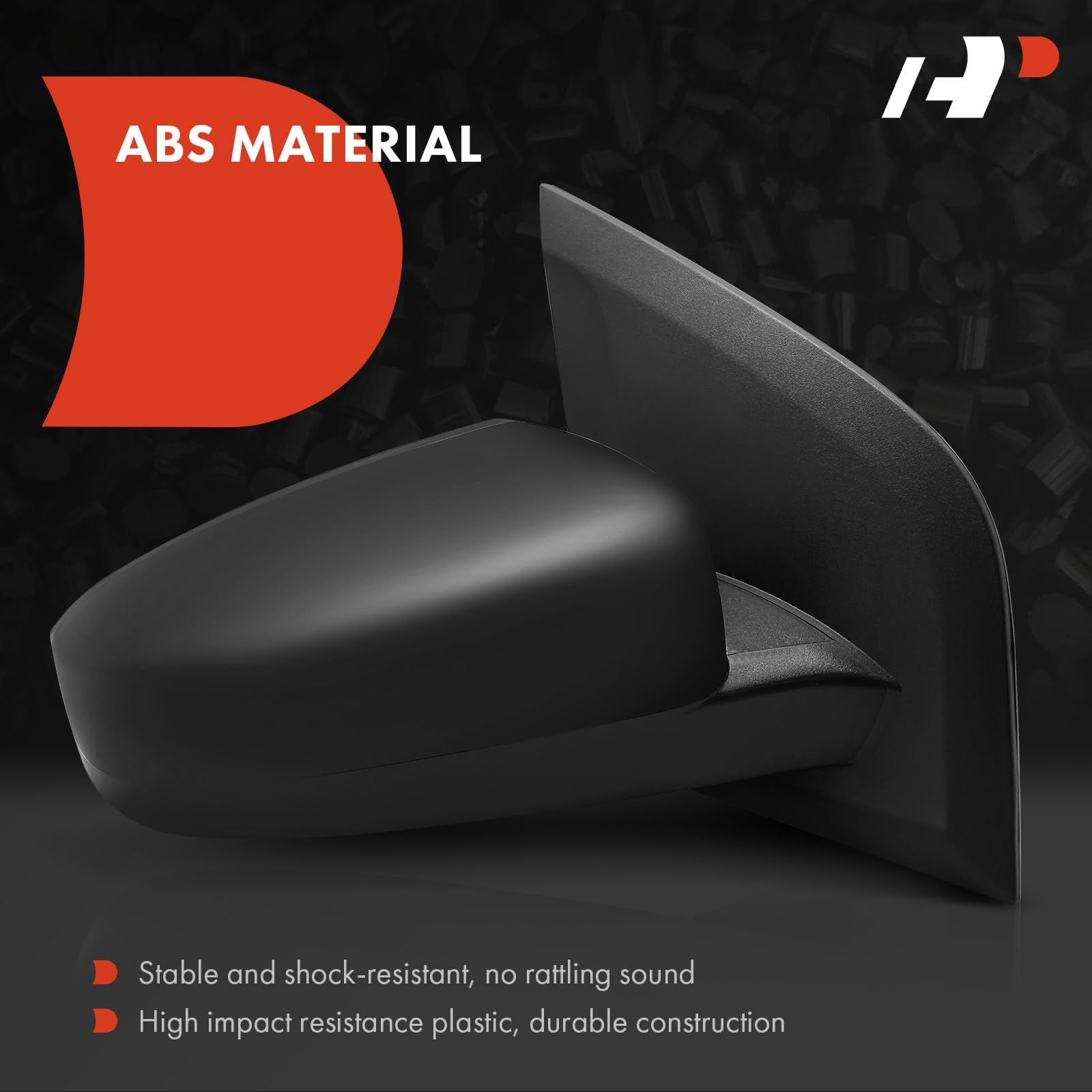 A-Premium Pair (2) Driver and Passenger Side Power Door Mirror - Compatible with Nissan Sentra 2007-2012 - Non-Heated Non-Folding Black Outside Rear View Mirror - Replace# 96302ET01E