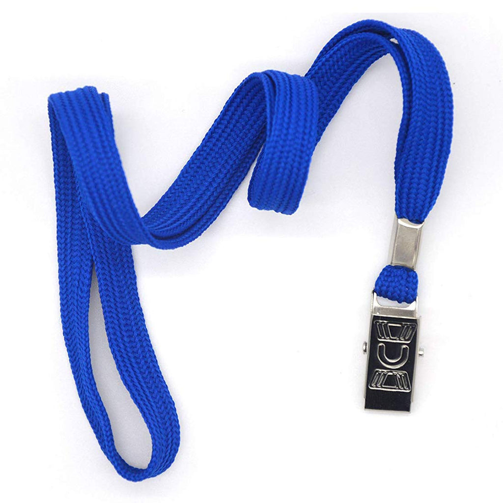 Bird Fiy Black Lanyards 100 Pack Bulk Badge Lanyards with Clip Neck Flat Lanyard with Badge Lanyard Bulldog Clip