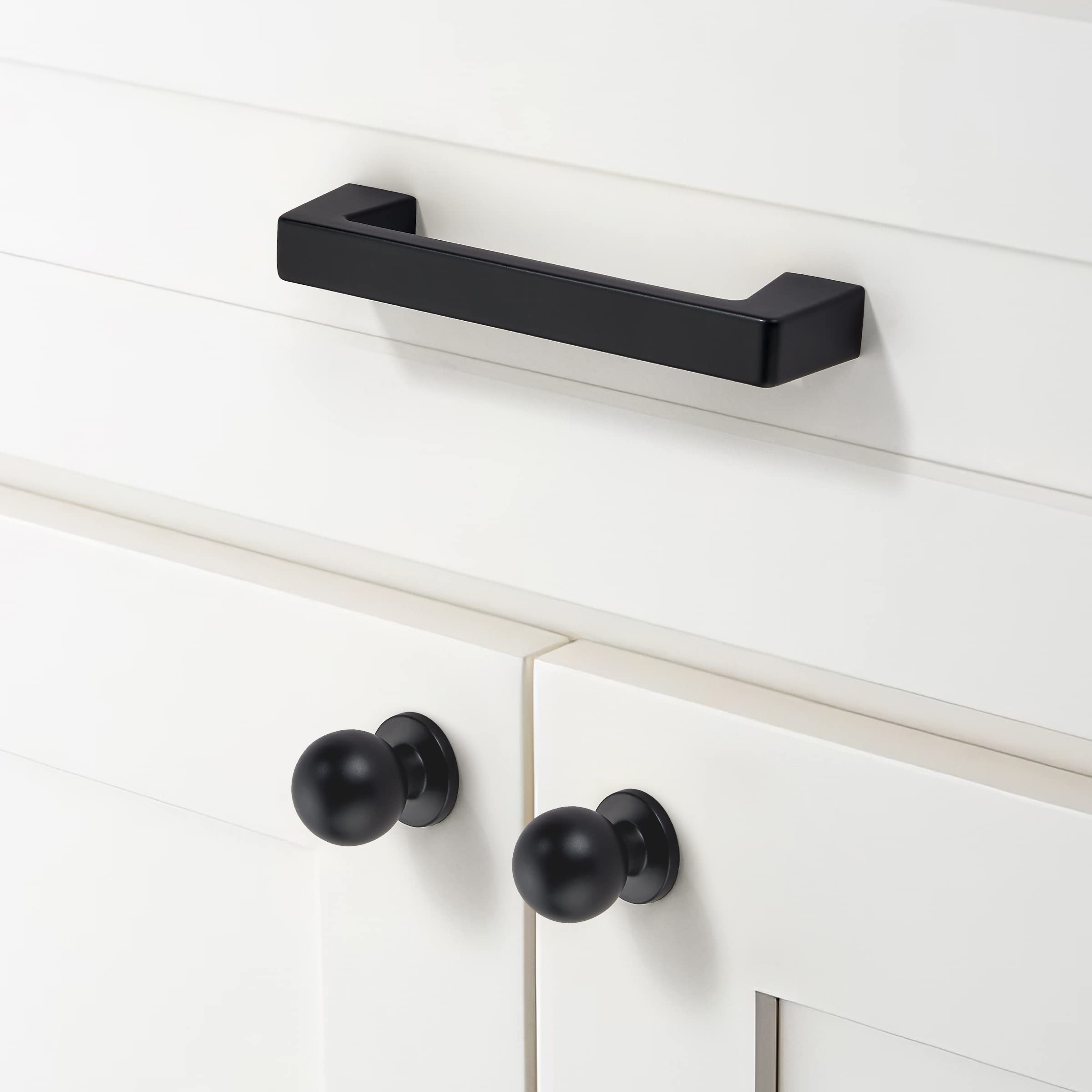 khtumeware 6 Pack 3 Inch(76mm) Kitchen Cabinet Handles Brushed Gold,Brushed Brass Cabinet Pulls Kitchen Cabinet Hardware, Furniture Pulls for Bathroom Cupboard Drawer Handles Dresser Pulls