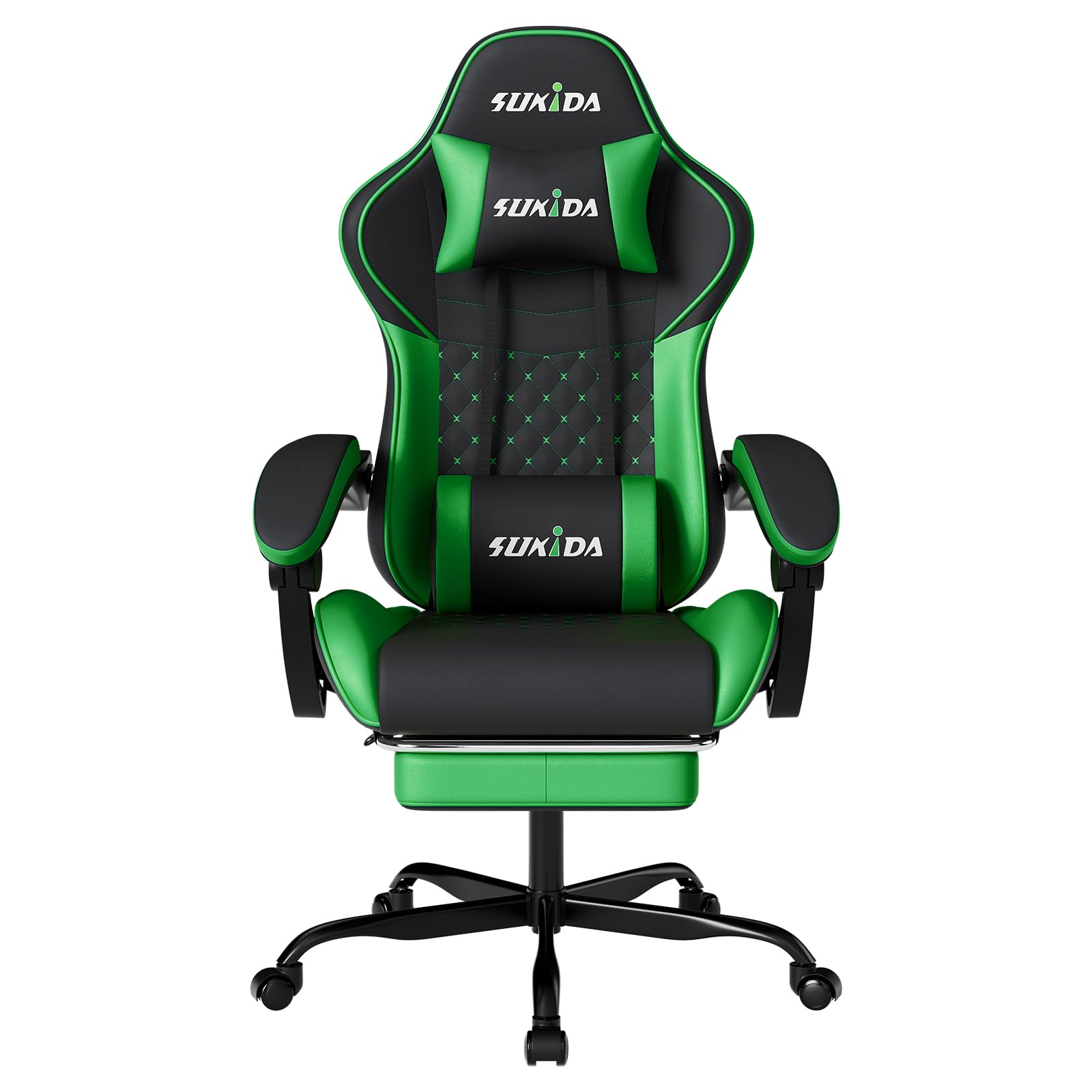 Ergonomic Video Gamer Chairs Gaming Computer Chair Gamer Chairs for Adults Massage Lumbar Support Swivel Height Adjustable Headrest Backrest