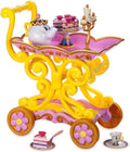 Disney Store Official Beauty and the Beast Tea Cart Set – Includes Lumiere, Mrs. Potts, Chip, Cake with Plate & Server – Disney Princess Toys, with Singing Lumiere & Bubbling Tea Effect
